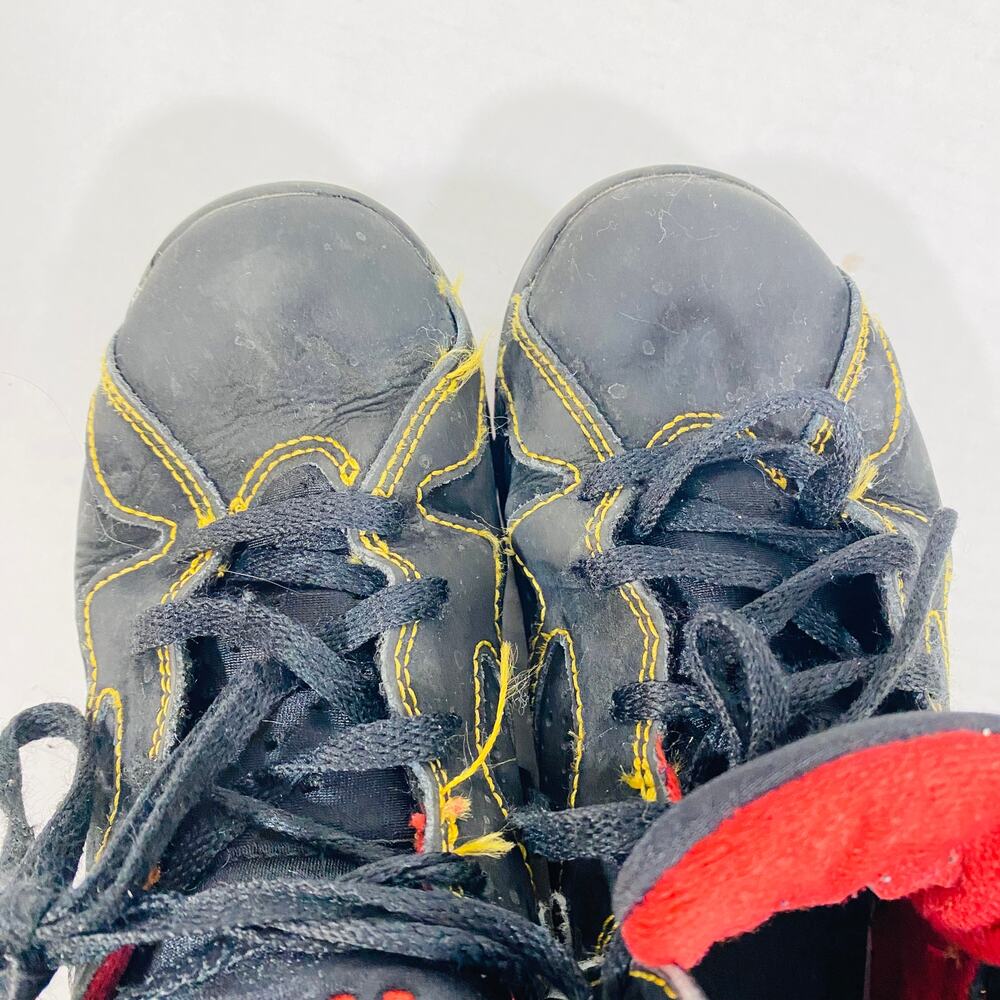 Nike Jordan 7 Retro Citrus Black Red Little Kid High Top Sneaker Sz 13C - Picture 8 of 10